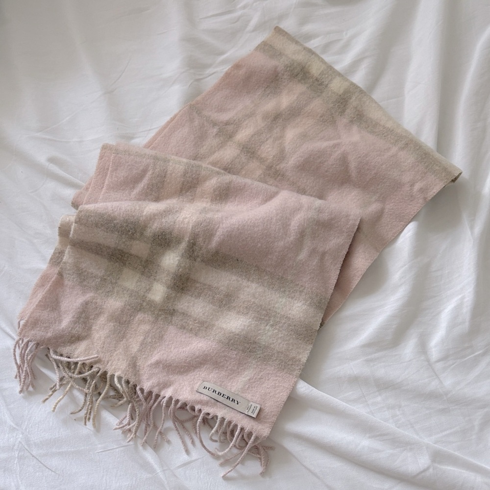 Burberry 100% Cashmere Plaid Scarf